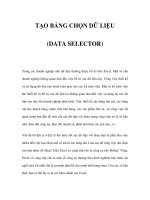 TẠO BẢNG CHỌN DỮ LIỆU (DATA SELECTOR) ppsx