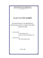 Kế toán bán hàng và xác định kết quả kinh doanh tại công ty cổ phần viễn thông  tin học bưu điện