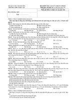 ĐỀ KIỂM TRA VẬT LÝ 12 BAN CƠ BẢN potx