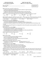 KIỂM TRA MỘT TIẾT MÔN VẬT LÝ 12 BAN CƠ BẢN Mã đề thi 357 ppsx