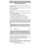 Giáo trình phân tích quy trình ứng dụng nguyên lý điều khiển luồng theo tiến trình Poisson với tham số p1 pptx