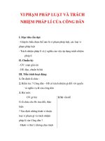 Giáo án Công dân lớp 9 : Tên bài dạy : VI PHẠM PHÁP LUẬT VÀ TRÁCH NHIỆM PHÁP LÍ CỦA CÔNG DÂN ppsx
