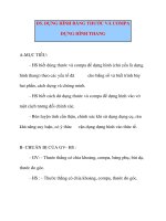 Giáo án Hình Học lớp 8: DỰNG HÌNH BẰNG THƯỚC VÀ COMPA DỰNG HÌNH THANG pdf