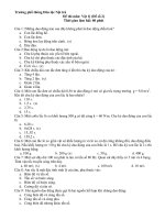 Đề thi môn: Vật lý (Đề số 2) Trường phổ thông Dân tộc Nội trú potx