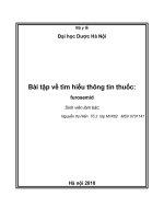Bài tập về tìm hiểu thông tin thuốc doc