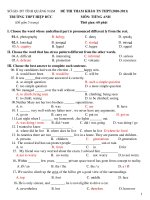 ĐỀ THI THAM KHẢO TN THPT(2010-2011) MÔN: TIẾNG ANH - TRƯỜNG THPT HIỆP ĐỨC pdf