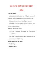 Giáo án Công nghệ lớp 9 : Tên bài dạy : SỬ DỤNG ĐỒNG HỒ ĐO ĐIỆN (tiếp) ppsx