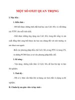 Giáo án Hóa học lớp 9 : Tên bài dạy : MỘT SỐ OXIT QUAN TRỌNG ppsx