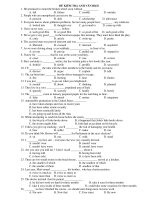 ĐỀ KIỂM TRA ANH VĂN HKII ppt