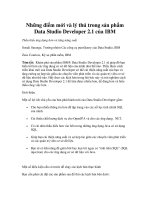 Những điểm mới và lý thú trong sản phẩm Data Studio Developer 2.1 của IBM ppsx