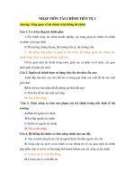 Trắc nghiệm nhập môn tài chính tiền tệ 1( có đáp án)