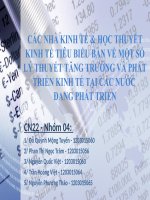 Các nhà kinh tế và học thuyết kinh tế tiêu biểu bàn về một số học thuyết tăng trưởng kinh tế tại các nước đang phát triển