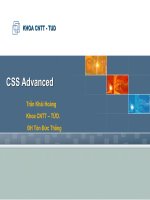 BÀI GIẢNG CSS Advanced - Trần Khải Hoàng ppt
