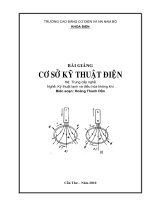 CƠ SỞ KỸ THUẬT ĐIỆN ĐIỆN LẠNH VÀ ĐIỀU HÒA dành cho TRUNG CẤP NGHỀ