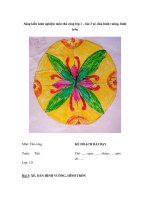 Sáng kiến kinh nghiệm môn thủ công lớp 1 – bài 3 xé, dán hình vuông, hình tròn doc