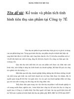 BẢNG TÓM TẮT ĐỀ TÀI Tên đề tài: Kế toán và phân tích tình hình tiêu thụ sản phẩm tại Công ty 7É potx