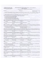 Đề thi thử hóa đại học Vinh năm 2010 - 2011 môn hóa mã đề 357 ppt