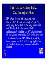 Bài giảng điều trị HIV : Tuân thủ điều trị part 3 ppsx