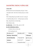 Giáo án môn Toán lớp 7 : Tên bài dạy : HAI ĐƯỜNG THẲNG VUÔNG GÓC pdf