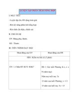 Giáo án Đại Số lớp 8: LUYỆN TẬP PHÂN TÍCH TỔNG HỢP ppsx