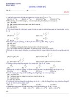 KIỂM TRA 15 PHÚT 12NC - Đề số 1 potx