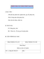 Giáo án Đại Số lớp 8: PHÉP CHIA CÁC PHÂN THỨC ĐẠI SỐ doc