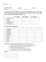 ENGLISH TEST 45 minutes Code 001 docx