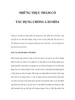 NHỮNG THỰC PHẨM CÓ TÁC DỤNG CHỐNG LÃO HÓA potx