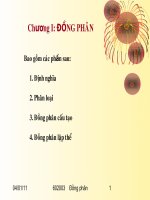 HÓA ĐẠI CƯƠNG B2 - CHƯƠNG 1 - Bài 1 pps