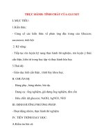 Giáo án Hóa Học lớp 8: THỰC HÀNH: TÍNH CHẤT CỦA GLUXIT pdf