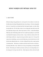 KINH NGHIỆM GIÚP ĐỠ HỌC SINH YẾU pot