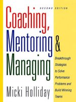 Coaching, Mentoring and Managing breakthrough strategies 1 PHẦN 1 docx