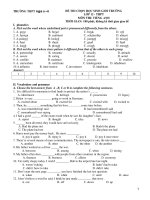 ĐỀ THI CHỌN HỌC SINH GIỎI TRƯỜNG LỚP 12 - THPT MÔN THI: TIẾNG ANH pdf