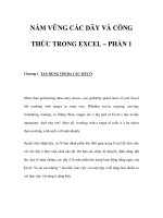 NẮM VỮNG CÁC DÃY VÀ CÔNG THỨC TRONG EXCEL – PHẦN 1 potx