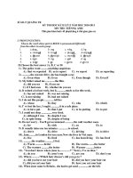 KỲ THI HOC KỲ II LỚP 12 NĂM HOC 2010-2011 MÔN THI: TIẾNG ANH pptx