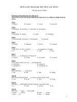 ĐỀ ÔN LUYỆN THI ĐẠI HỌC MÔN TIẾNG ANH - ĐỀ SỐ 2 doc