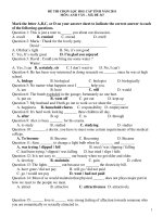 ĐỀ THI CHỌN LỌC HSG CẤP TỈNH NĂM 2011 MÔN: ANH VĂN – MÃ ĐỀ 347 doc