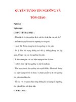 Giáo án Công dân lớp 7 : Tên bài dạy : QUYỀN TỰ DO TÍN NGƯỠNG VÀ TÔN GIÁO pdf