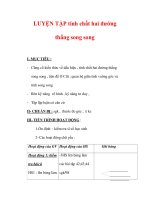 Giáo án môn Toán lớp 7 : Tên bài dạy : LUYỆN TẬP tính chất hai đường thẳng song song pptx