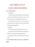 Giáo án Địa lý lớp 9 : Tên bài dạy : GIAO THÔNG VẬN TẢI VÀ BƯU CHÍNH VIỄN THÔNG potx