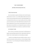 MỘT VÀI KINH NGHIỆMGIÚP HỌC SINH HAM HỌC MÔN TOÁN potx