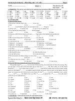 Tài liệu luyện thi Đại học Môn Tiếng Anh - Đề 1 doc