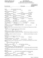 ĐỀ THI HỌCKỲI MÔN ANH VĂN 12 CB ( 2010-2011) - Mã đề thi 061 potx
