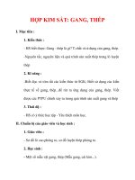 Giáo án Hóa học lớp 9 : Tên bài dạy : HỢP KIM SẮT: GANG, THÉP ppsx