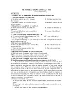 ĐỀ THI CHẤT LƯỢNG CUỐI NĂM 2011 ( Time: 45 minutes ) MÃ ĐỀ: 127 doc