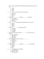 ĐỀ ÔN THI HKI MÔN: ANH VĂN - ĐỀ 2 ppt