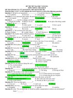 ĐỀ THI THỬ ĐẠI HỌC NĂM 2011 MÔN: TIẾNG ANH; Khối D doc
