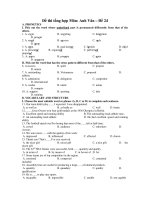 Đề thi tổng hợp Môn: Anh Văn – Đề 24 pps