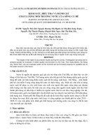 KHẢO SÁT, ĐIỀU TRA VÀ ĐÁNH GIÁ CHẤT LƯỢNG MÔI TRƯỜNG NƯỚC CỦA SÔNG CU ĐÊ ppt