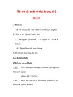 Giáo án môn Toán lớp 7 : Tên bài dạy : Một số bài toán về đạI lượng tỉ lệ nghịch pot